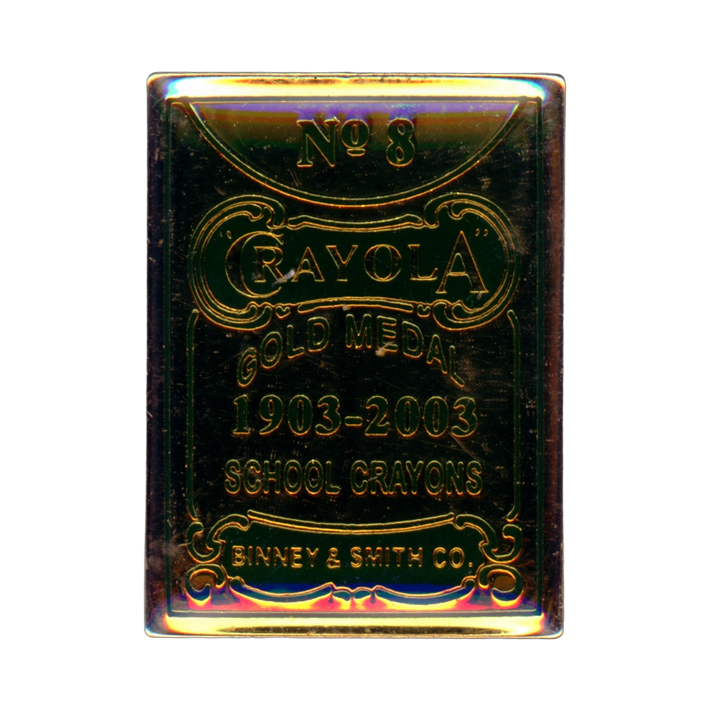 Crayola Gold Medal School Crayons 1903-2003 Lapel Pin Front
