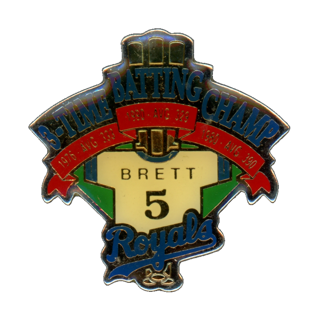 Kansas City Royals George Brett 3-Time Batting Champ Lapel Pin Front