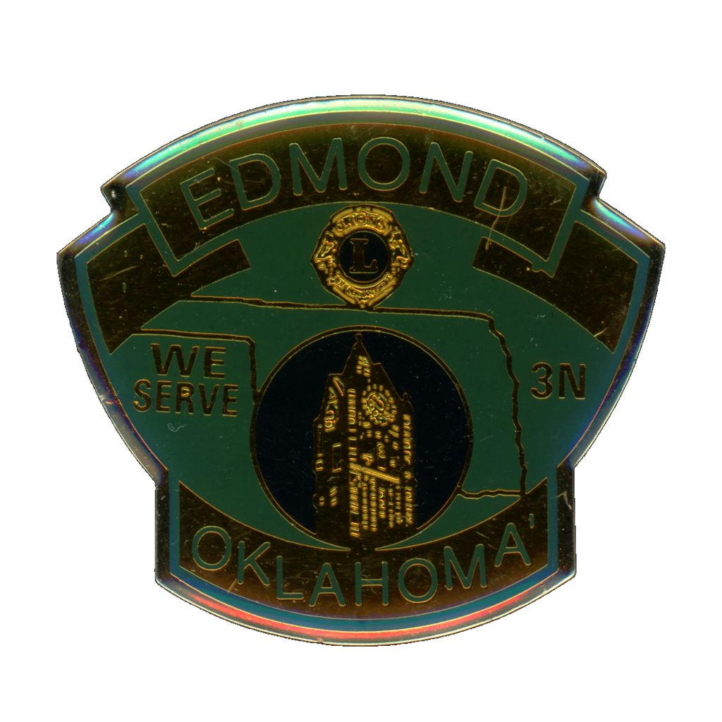 Lions Club Edmond Oklahoma District 3N Vintage Lapel Pin Front
