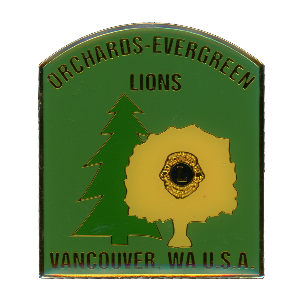 Lions Club Orchards-Evergreen Vancouver WA Vintage Lapel Pin Front