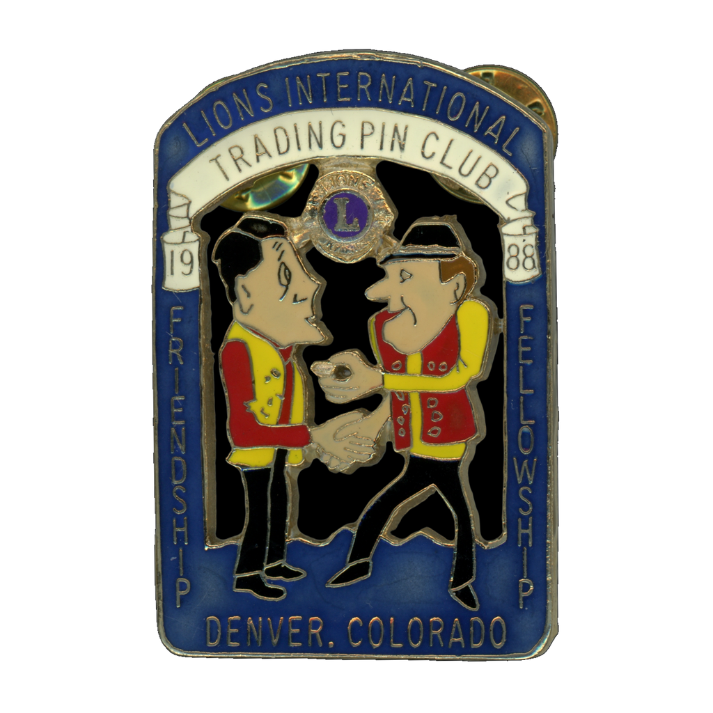 Lions International Trading Pin Club Denver Colorado Friendship Fellowship 1988 Lapel Pin Front