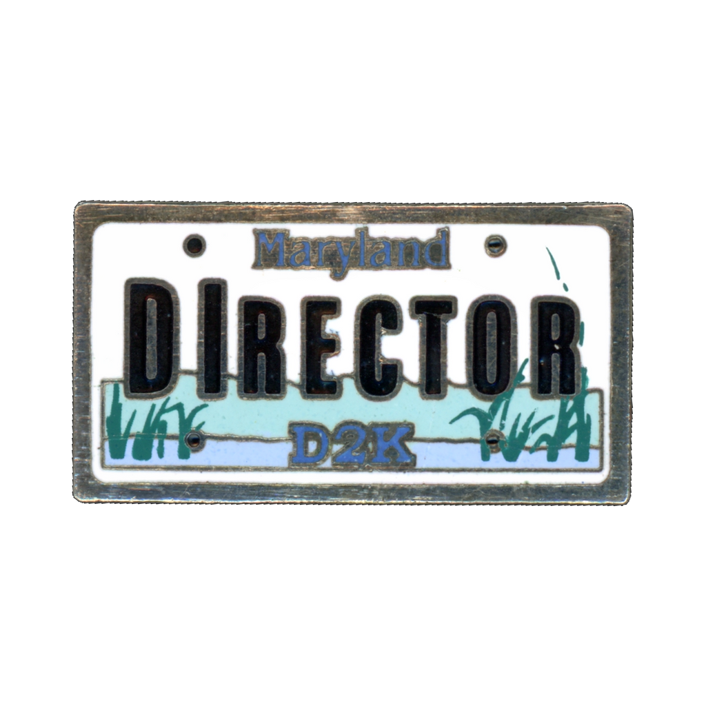 Maryland License Plate Director D2K 2000 Lapel Pin Front