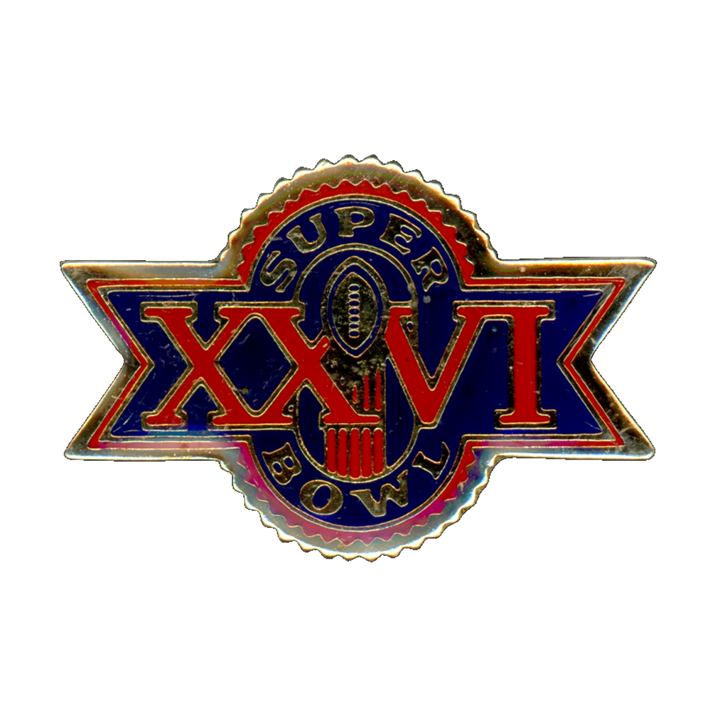 NFL Super Bowl XXVI 1992 Logo Lapel Pin Front