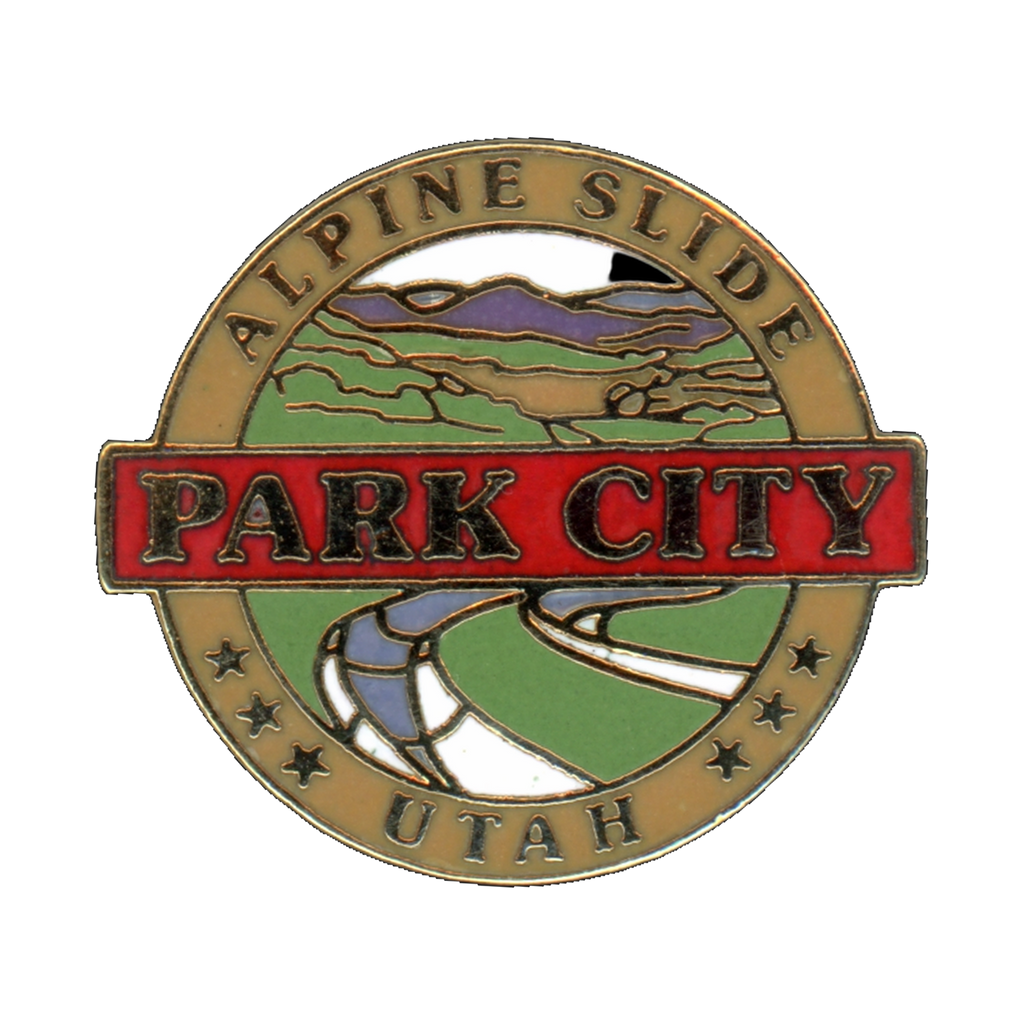 Park City Utah Alpine Slide 1992 Lapel Pin Front