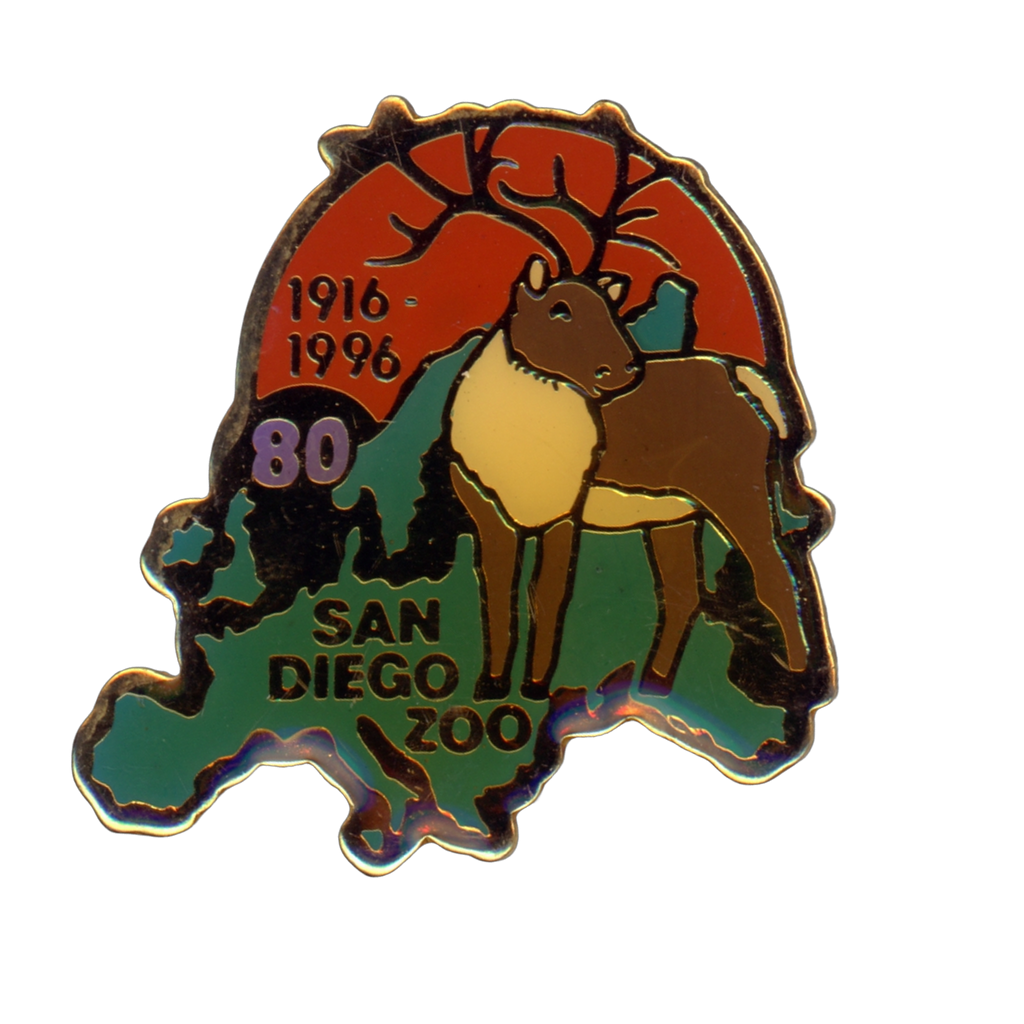 San Diego Zoo 80th Anniversary 1996 Lapel Pin Front