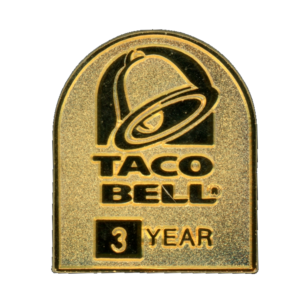 Taco Bell 3 Year Service Vintage Lapel Pin Front