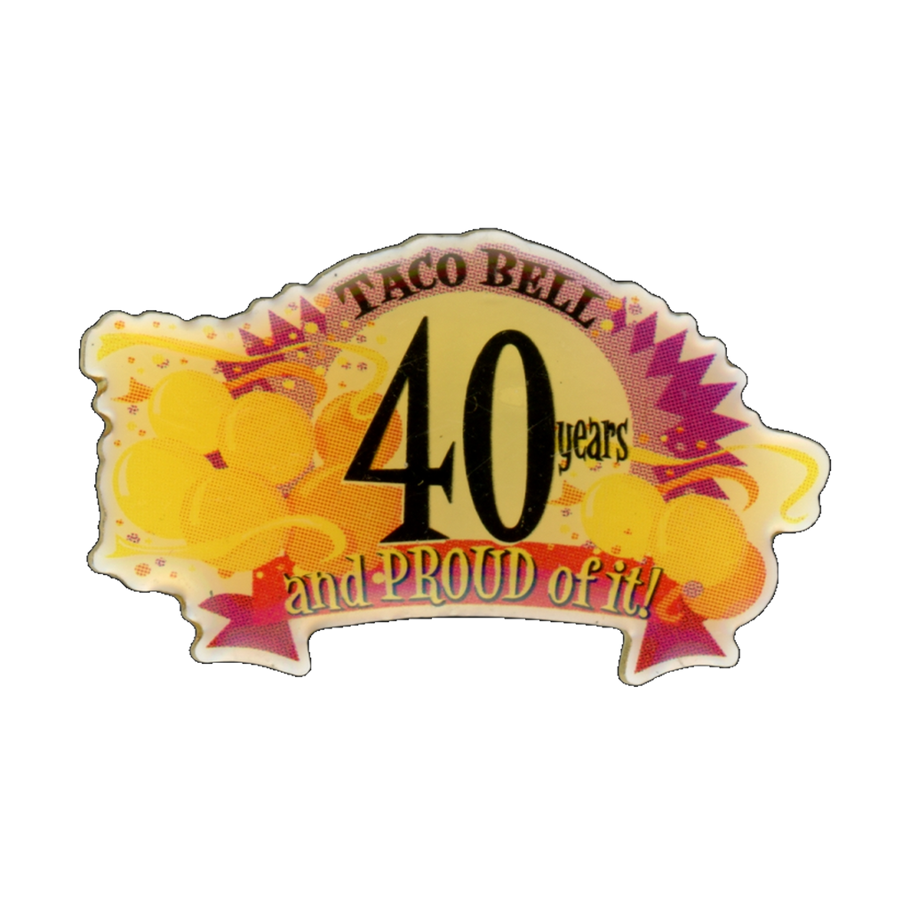 Taco Bell 40th Anniversary 2002 Lapel Pin Front