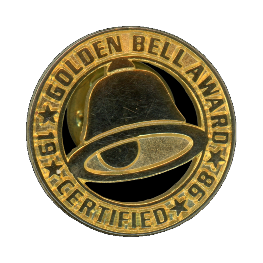 Taco Bell Golden Bell Award Certified 1998 Lapel Pin Front
