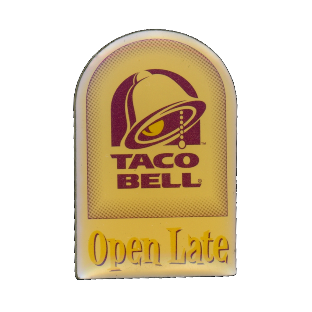 Taco Bell Open Late Vintage Lapel Pin Front