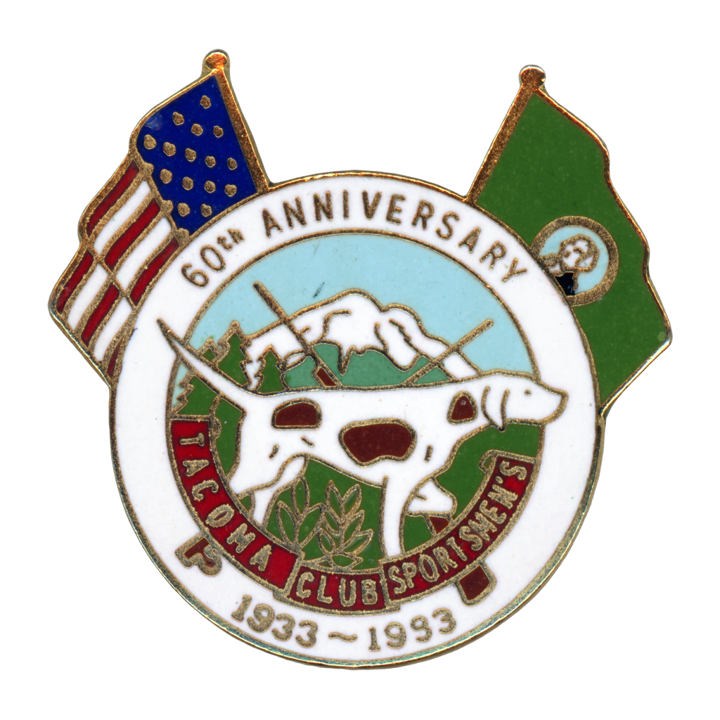 Tacoma Sportsmen's Club 60th Anniversary 1933-1993 Lapel Pin Front