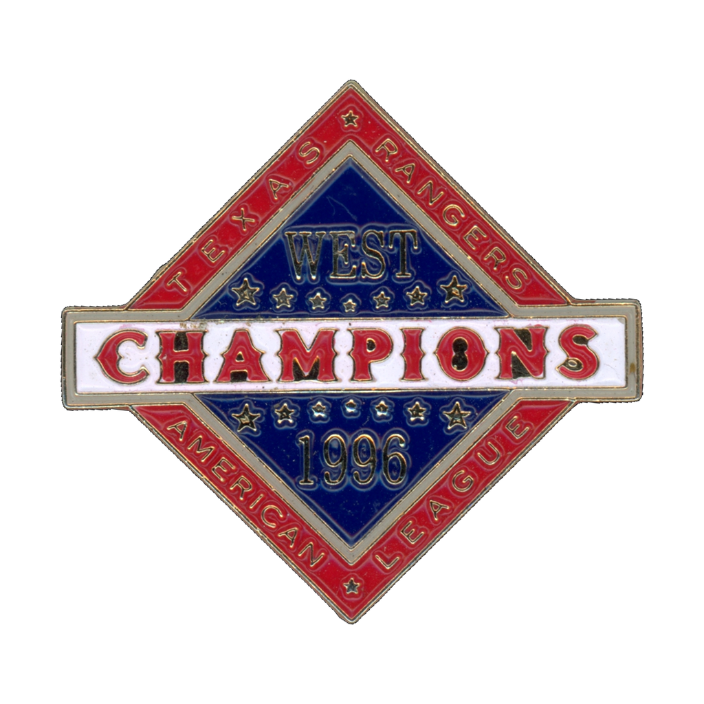 Texas Rangers 1996 AL West Champions Lapel Pin Front