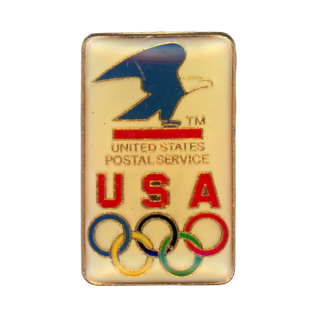 United States Postal Service USA Olympics Vintage Lapel Pin Front