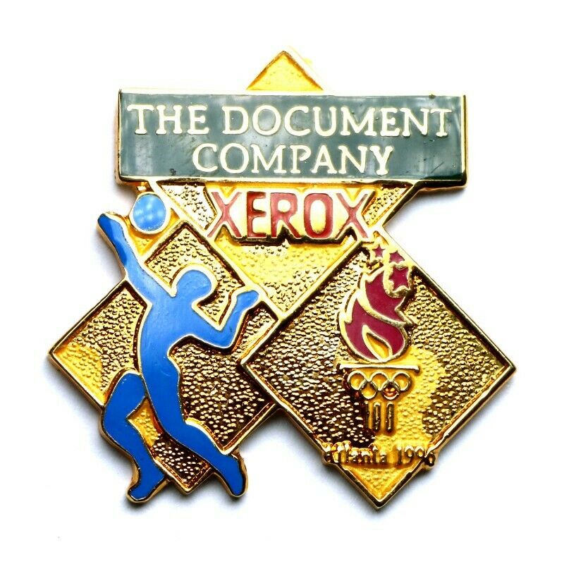 1996 Atlanta Summer Olympics Xerox Volleyball Lapel Pin - Fazoom