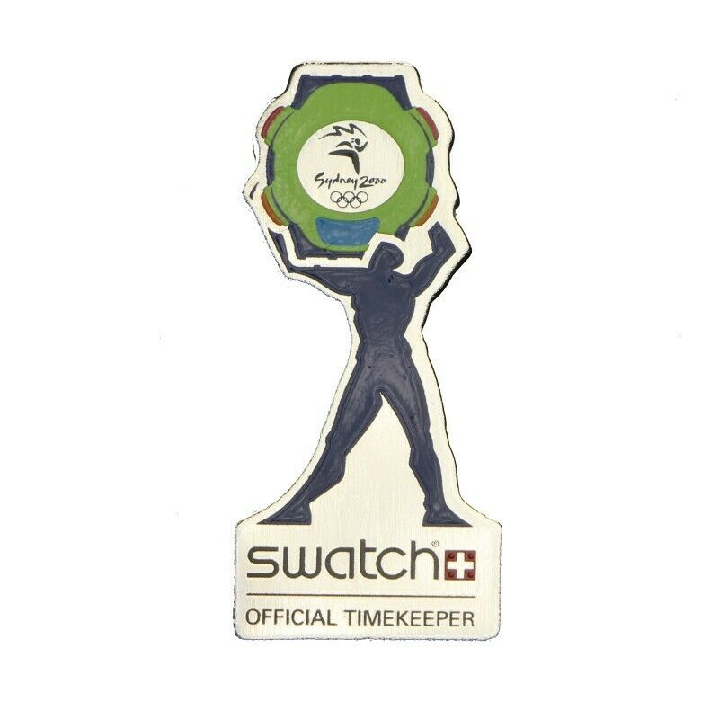 2000 Sydney Summer Olympics Swatch Watch Man Lifting Lapel Pin - Fazoom