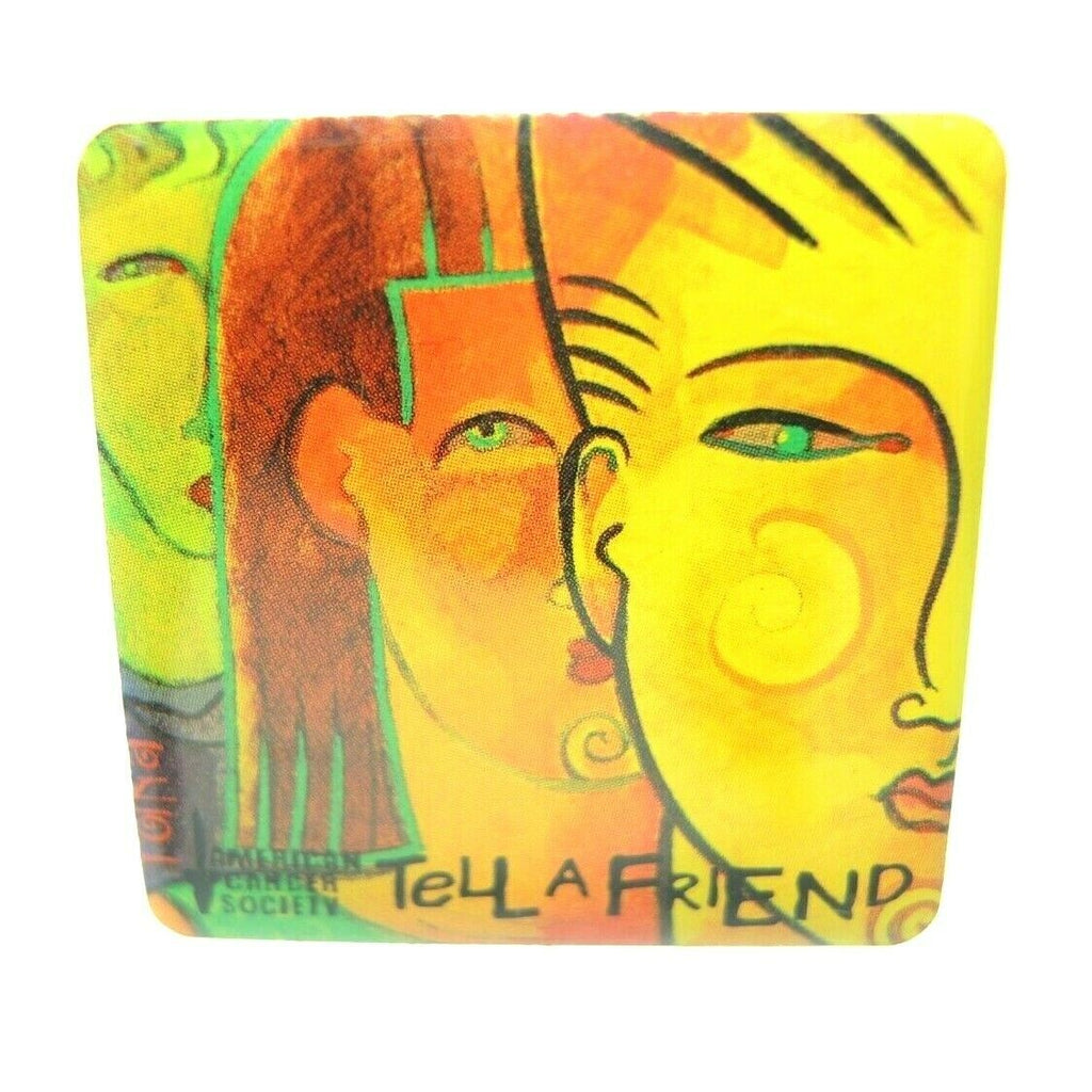 American Cancer Society Tell A Friend Gold Tone Lapel Pin - Fazoom