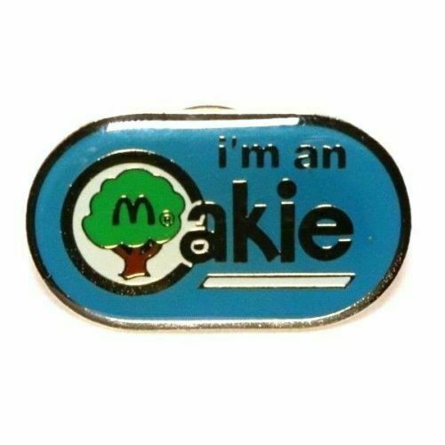 McDonald's I'M AN OAKIE Lapel Crew Employee Pin Advertising Button - Fazoom
