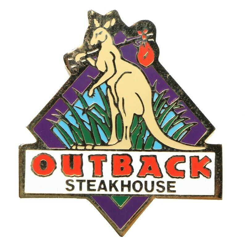 Outback Steakhouse Hobo Kangaroo Diamond Lapel Pin - Fazoom
