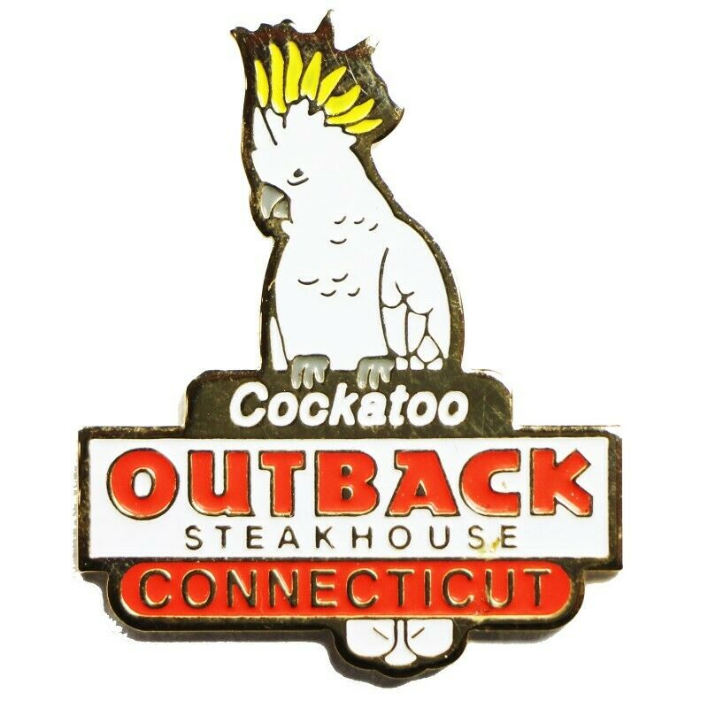Outback Steakhouse Connecticut Cockatoo Bird Lapel Pin - Fazoom