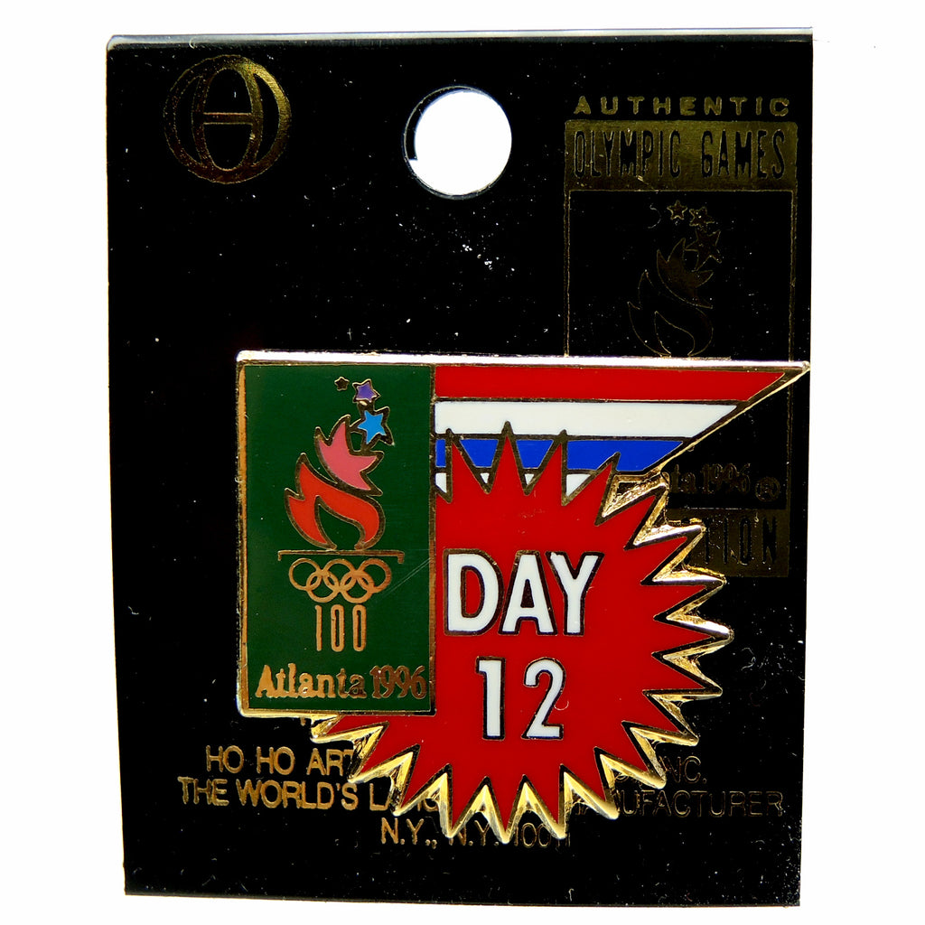 Atlanta 1996 Summer Olympic Games Day 12 Starburst Lapel Pin - Fazoom