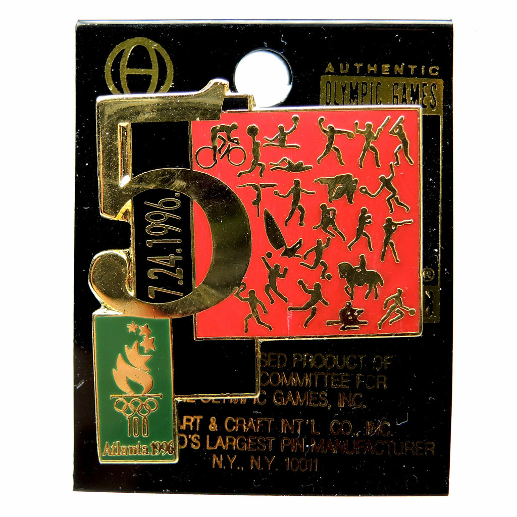 Atlanta 1996 Summer Olympic Games Day 5 Multiple Sports Lapel Pin
