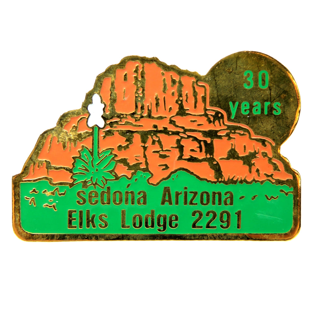 Elks Lodge 2291 Sedona Arizona BPOE 30th Anniversary Lapel Pin - Fazoom
