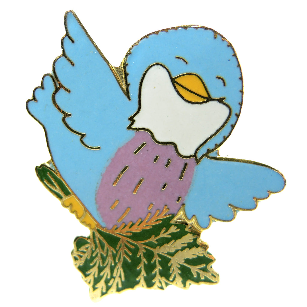 Happy Blue Bird Lapel Pin - Fazoom