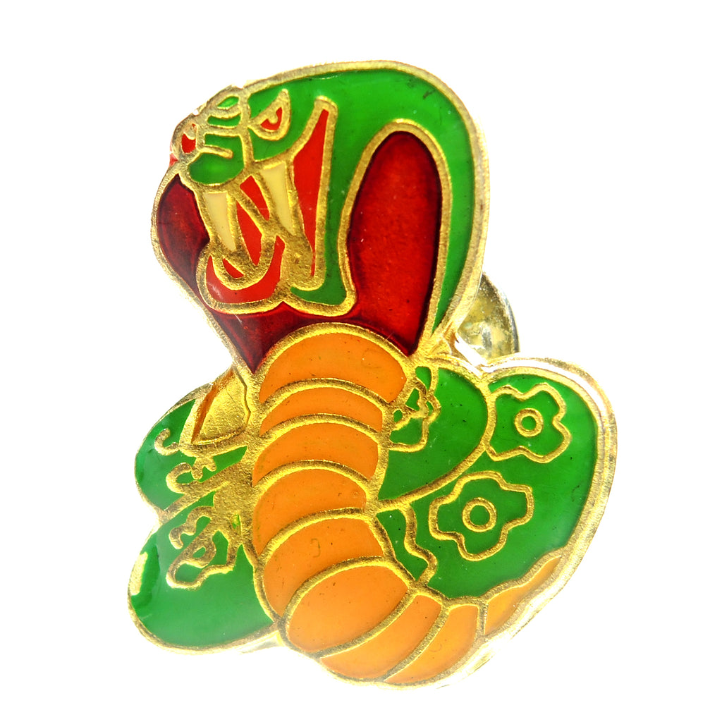 King Cobra Snake Lapel Pin
