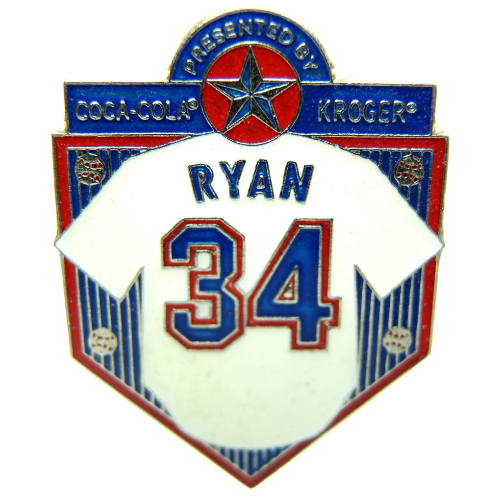 Nolan Ryan #34 Coca-Cola Kroger Lapel Pin - Fazoom