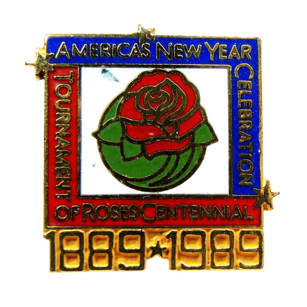 Rose Bowl Tournament of Roses Centennial 1989 Pasadena California Lapel Pin - Fazoom