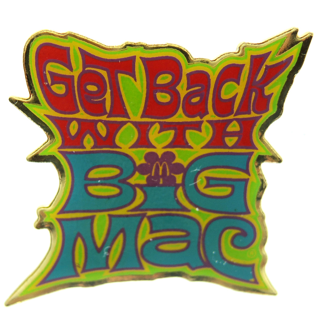 McDonald's Get Back with Big Mac Hippie Lapel Pin - Fazoom