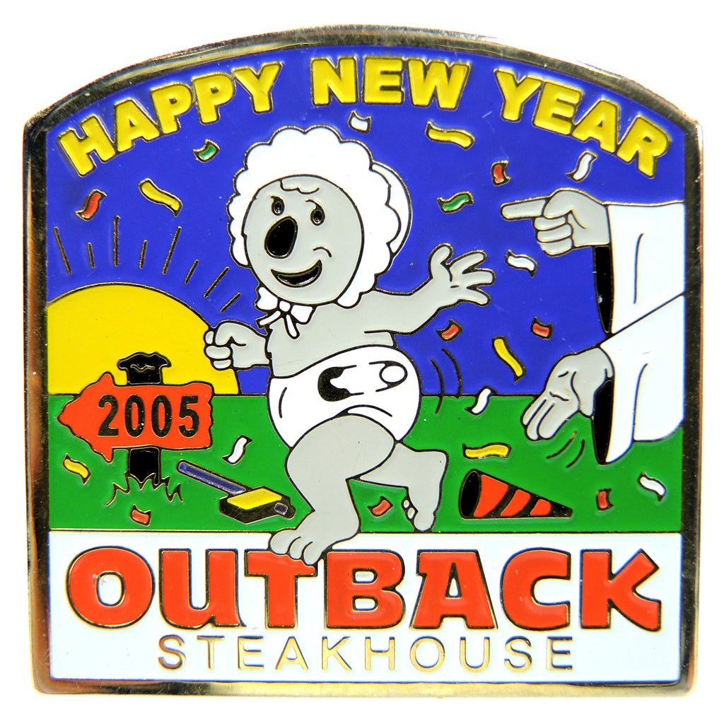 Outback Steakhouse New Year's 2005 Lapel Pin - Fazoom