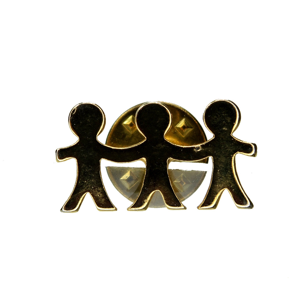 E.A. Adams United Way Three People Holding Hands Gold-Tone Lapel Pin - Fazoom